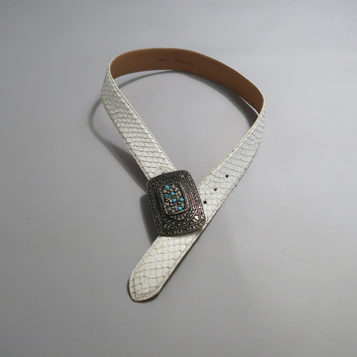 Real Python leather belt