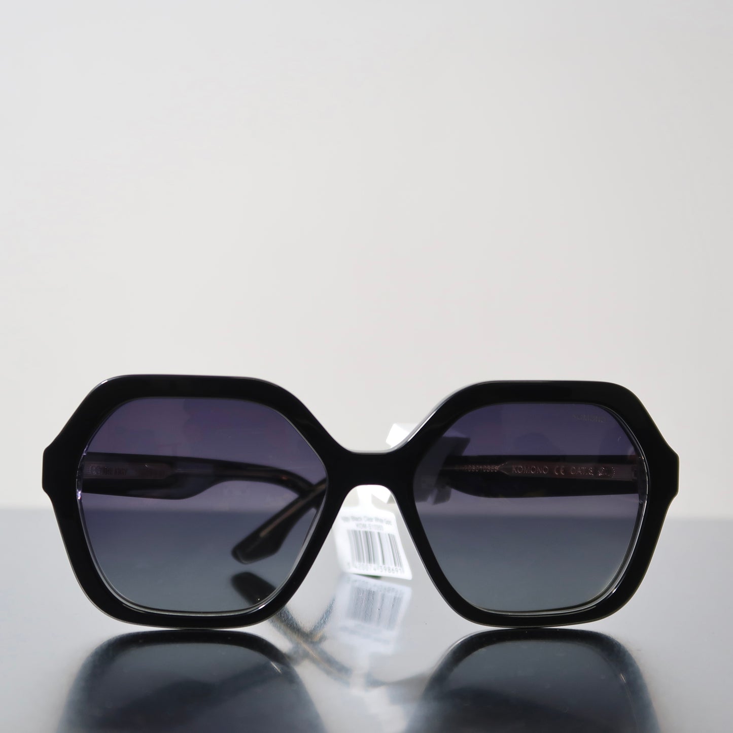 Komono Igi Black clear white gold sunglasses