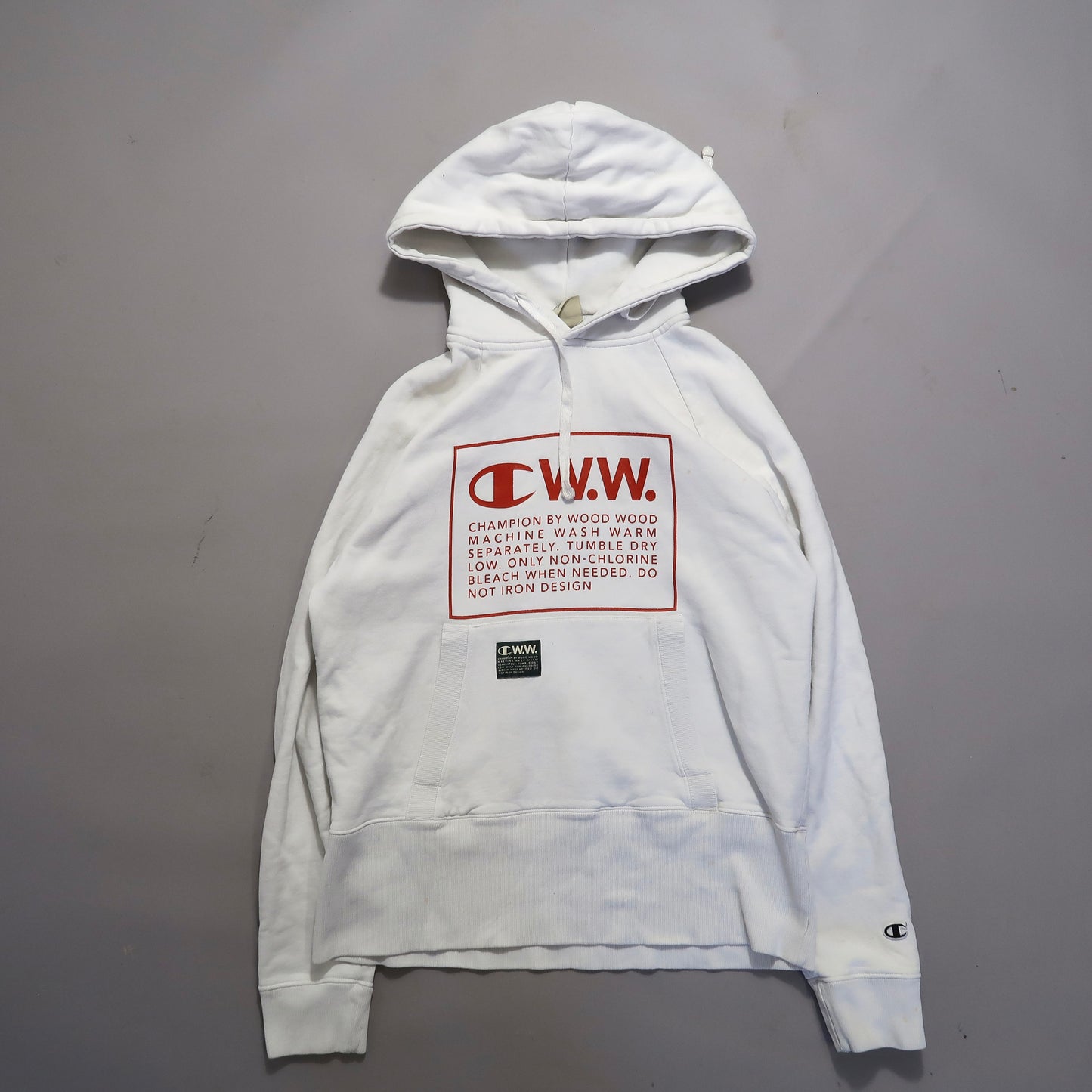 Champion x WoodWood hoodie (damages attached)