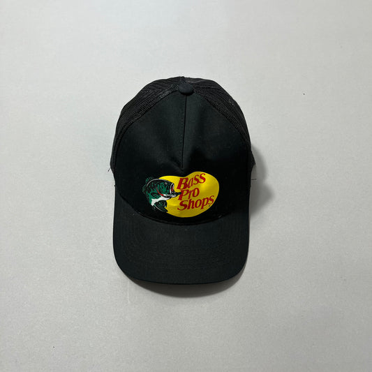 Black cap with Bass Pro Shops logo on the front.